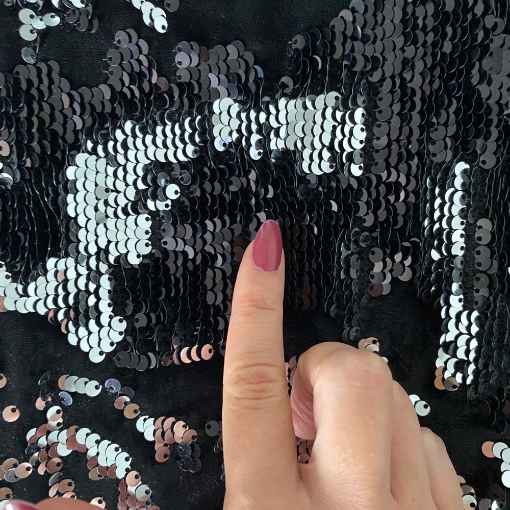 Holiday NYE Sequin Velvet Dress - Picture 5 of 6